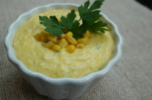 Creme de milho de restaurante perfeito e no ponto certo de cremosidade