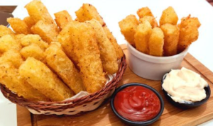 Só 1 ingrediente Palitos de macaxeira frito crocante