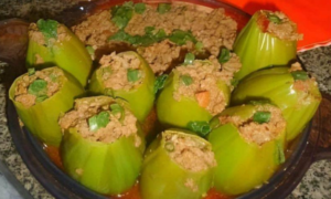 Jiló recheado delícia