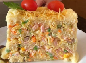Torta fria de frios