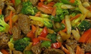 Tirinhas de carne chinesa