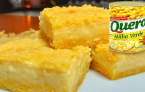 Bolo de Milho cremoso com milho de latinha