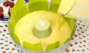Bolo pamonha na palha feito no liquidificador