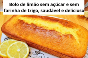 Bolo de limão sem açúcar e sem farinha de trigo: saudável e delicioso!