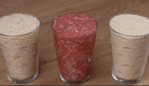 Receita de Bolinhos de Carne com Arroz Cremoso