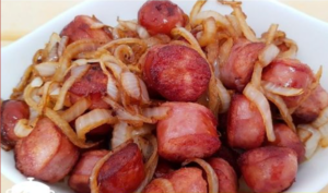 Linguiça na panela de pressão sem água muito fácil